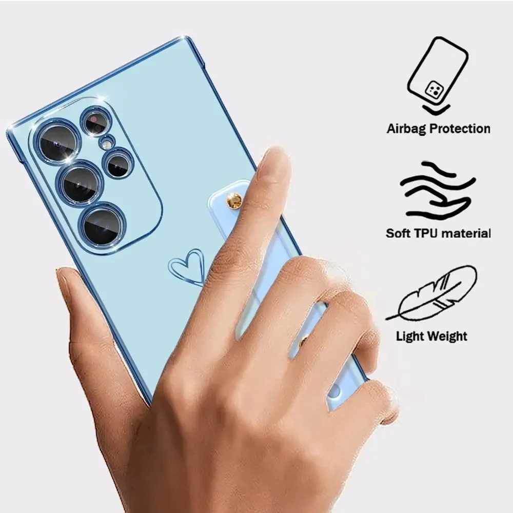 💕$1 Bundled Blue Soft TPU Phone Case with Airbag Protection
